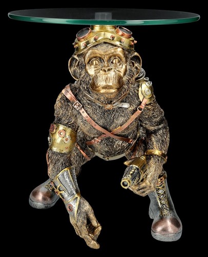 Tisch affe steampunk - -,