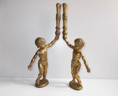 Paar bronze skulpturen - paar,