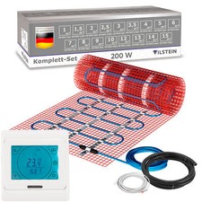 VILSTEIN Elektrische Fußbodenheizung 200W/m² TWIN Techn. Elektro Komplett-Set