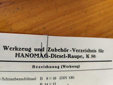 Hanomag Diesel Raupe K50 Zubehör Liste  Prospekt Traktor Tractor brochure 23