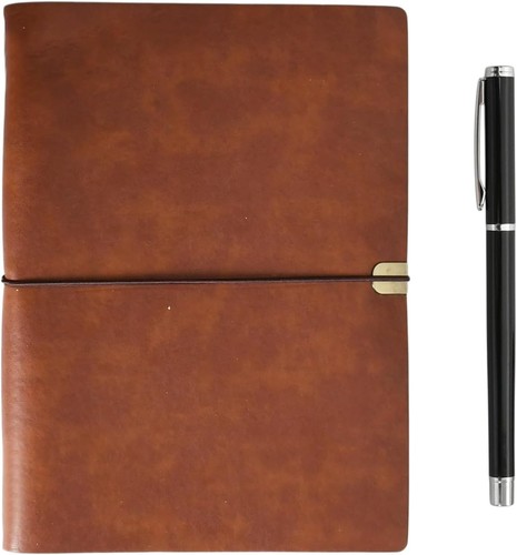 Vintage leder tagebuch - leder, a6