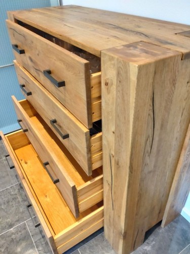 Eiche massivholz kommode aus - massivholz,