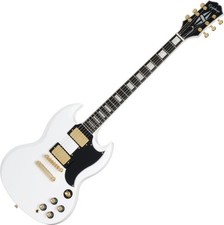 Epiphone SG Custom Alpine White Mahagoni Ebenholz ProBucker Custom Gigbag