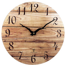 Analoge Wanduhr Holzrahmen