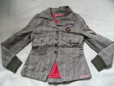 MUY MALO schöne karierte Blazerjacke grau Gr. 164 TOP ST721