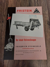 Orig. Prospekt Fristein Vielzweckwagen Stalldungstreuer Traktor Schlepper