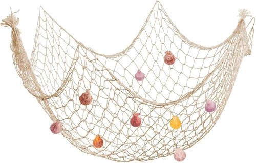 Fischernetz deko mit muscheln - fischernetz,