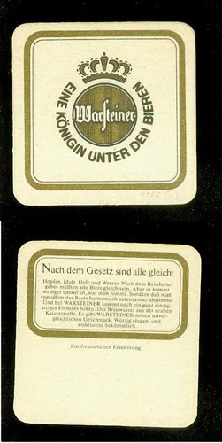 Bierdeckel warsteiner - bierdeckel,