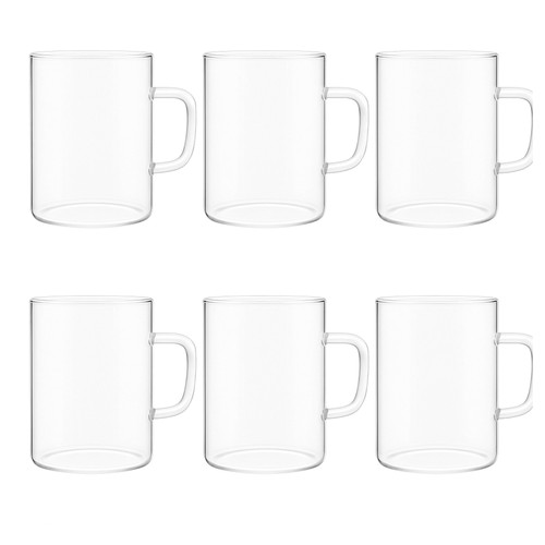 6er set teegläser mit - mit, henkel