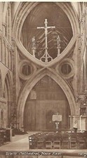 VINTAGE SEPIA POSTKARTE: WELLS CATHEDRAL, SCHIFF OSTEN, Ref TW PHILLIPS Z 25 Bischof
