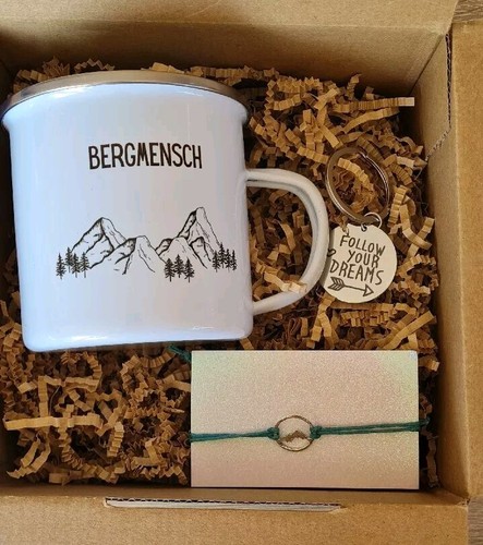 Bergmensch geschenkset tasse - "bergmensch",