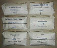 DEUTSCHE WEHRMACHT GROSSER SATZ ERSTE HILFE PAKETE, JEDES IST ANDERS - REPRO!