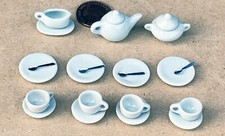 Puppenstube Teeservice weiß