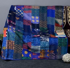 Indische Kantha-Steppdecke aus