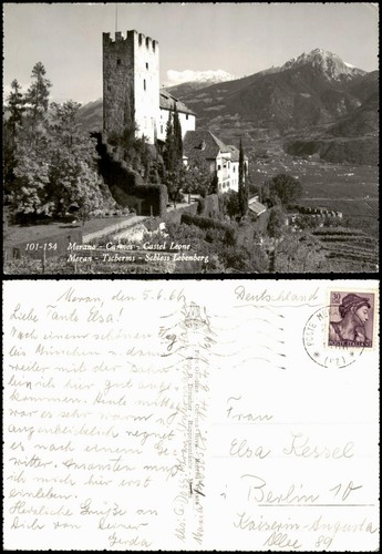 Cartolina meran merano castel - meran,