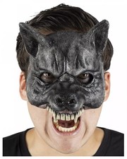 Schwarzer Wolf Halbmaske aus