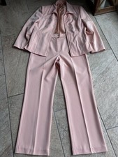 Hübsches 3tlg. Damen Kostüm Zart Lachsrosa Gr.40 Jacke/Rock/Hose