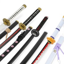 Katana Schwert Samurai Schwert Kinder Anime Bambusklinge Geschenk Holzschwert