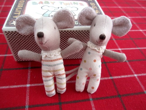 Maileg maus twins box - box, (3)