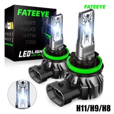 2X H11/H9/H8 LED Scheinwerfer Kit Zulasung 6500K Canbus No Error Halogen Xenon