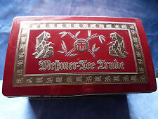 19060. Große Blechdose Meßmer Tee Truhe rot  China Motiv