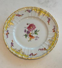 KPM , Porzellan , Berlin,Teller,Desertteller,Blumenmuster,1962,Golddekor