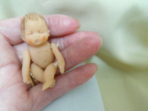 Ooak puppenhaus miniatur baby - ooak,