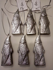 Nikolaus Weihnachtsdeko Baumbehang 9 x 3,5 cm, silberfarbig