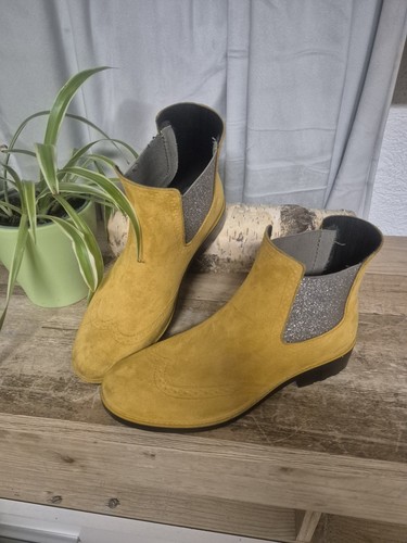 Senffarben stiefel mit - senffarben, lurex