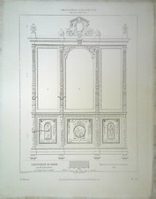 Antik Gravur D'Architecture -