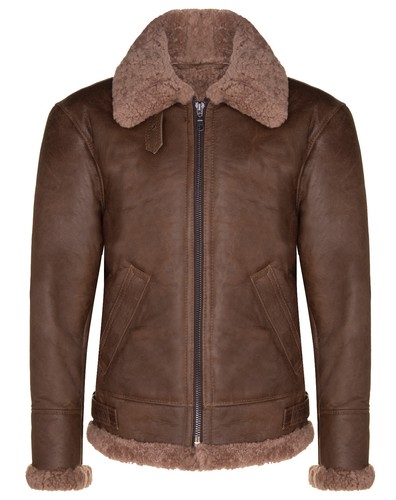 Herren braun lammfell jacke - herren,