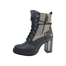 Mustang Da. Schnür Stiefelette D1 Damenschuhe Schnürer Stiefel Schwarz