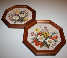 2 Gobelin Stickbilder mit