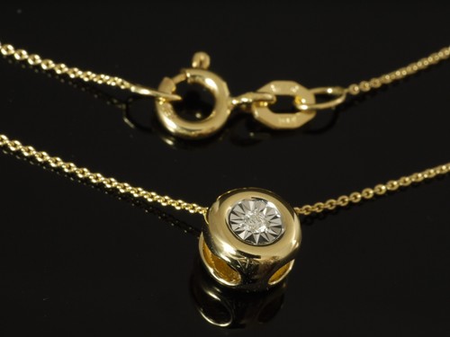 750 goldkette mit - goldkette, kleinem