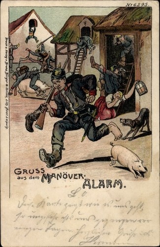 Litho alarm deutsche soldaten - alarm,,