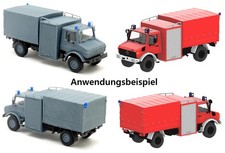 Mickon 10008 - MB Unimog U1550 Lentner SW2000 Feuerwehr - BAUSATZ - 1:87 H0