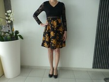 Damen langarm Kleid Spitze, Gr