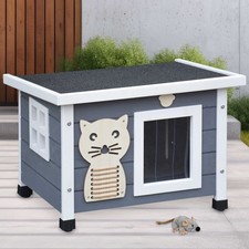 Katzenhaus Outdoor mit Plüschmaus Wetterfest Katzenhöhle Katzen Haus Bett Hütte