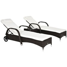 Polyrattan Sonnenliege Tisch