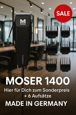 Moser 1400 Haarschneider + 6 Aufsätze! Bartschneider. Haarschneidemaschine 42743