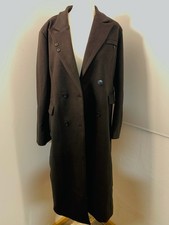 Schwarzer, langer Woll Mantel