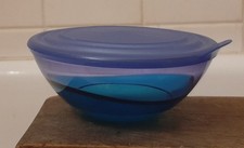 Tupperware 5025 ELEGANZIA Schüssel 600 ml Servierschale mit Deckel 5026 Blau