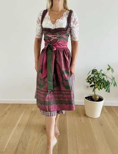 Grün dunkelrotes dirndl - dirndl, von