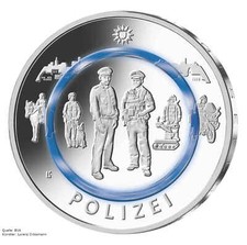 10 Euro Polizei 2024 Polymer Gedenkmünze Münze Serie A D F G J - Police Coin