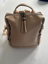 Kleiner Rucksack neu , unbenutzt , Kunstleder , Hellbraun . 