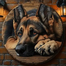 Blechschild rund schäferhund - blechschild,