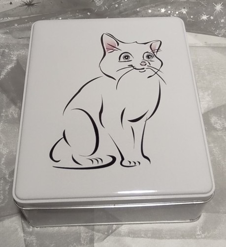 Große blechdose katze mit - große, -katze