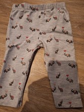 Leggings grau mit Elefanten Gr. 74 Topomini innen angeraut