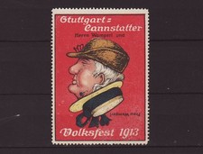 Reklamemarke für Suttgart-Cannstatter Volksfest 1913