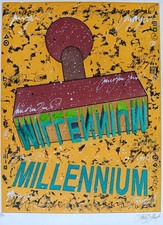 Leslie G. Hunt Farb-Radierung Millennium gelb signiert und nummeriert